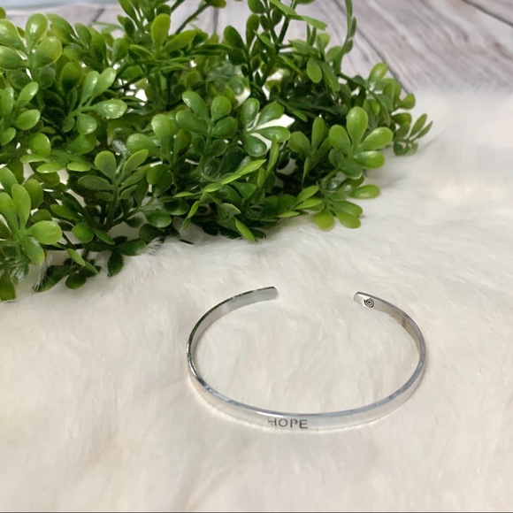 Other - 5/$25 Silver Girl Scouts “Hope” Bracelet Cuff